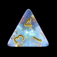 TDSO Photo Reactive Cyan & Purple D4 Dice