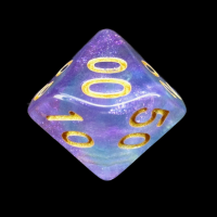 TDSO Photo Reactive Cyan & Purple Percentile Dice