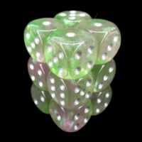 TDSO Photo Reactive Green & Purple 12 x D6 Dice Se