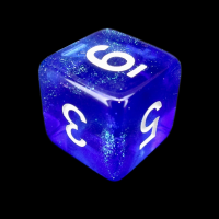 TDSO Photo Reactive Sapphire & Blue D6 Dice