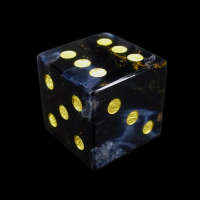 TDSO Gemstone Pietersite & Gold The Tempest Stone D6 Spot Dice