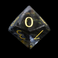 TDSO Gemstone Pietersite & Gold The Tempest Stone D10 Dice