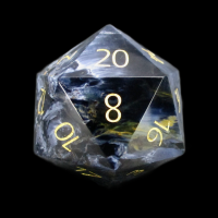 TDSO Gemstone Pietersite & Gold The Tempest Stone D20 Dice