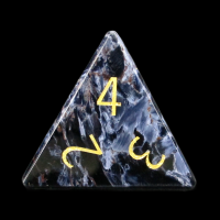 TDSO Gemstone Pietersite & Gold The Tempest Stone D4 Dice