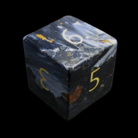 TDSO Gemstone Pietersite & Gold The Tempest Stone D6 Dice