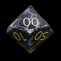 TDSO Gemstone Pietersite & Gold The Tempest Stone Percentile Dice