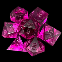 TDSO Precision Sharp Edge Violet Uninked 7 Dice Polyset