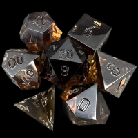 TDSO Precision Sharp Edge Coffee Uninked 7 Dice Polyset
