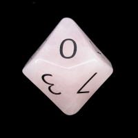 TDSO Gemstone Quartz Rose & Black D10 Dice
