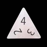 TDSO Gemstone Quartz Rose & Black D4 Dice