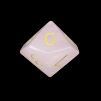 TDSO Gemstone Quartz Rose & Gold D10 Dice