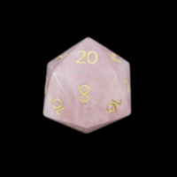TDSO Gemstone Quartz Rose & Gold D20 Dice