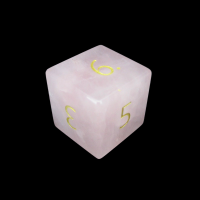 TDSO Gemstone Quartz Rose & Gold D6 Dice