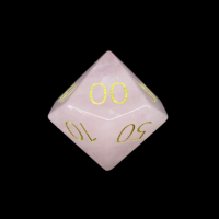 TDSO Gemstone Quartz Rose & Gold Percentile Dice