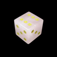 TDSO Gemstone Quartz Rose & Gold D6 Spot Dice