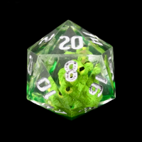 TDSO Sharp Edge Handmade Encased Beholder Green D20 Dice