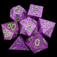 TDSO Sharp Edge Enchanted Amethyst 7 Dice Polyset + Case