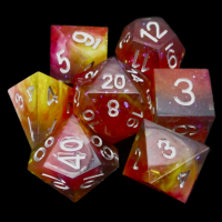TDSO Sharp Edge Flame 7 Dice Polyset + Case