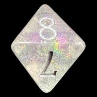 TDSO Shimmer Purple & Silver D8 Dice
