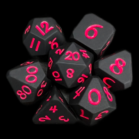 TDSO Silicone Black & Red 7 Dice Polyset BOUNCY DICE