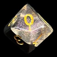 TDSO Snow Globe Glitter Crystal Ice D10 Dice