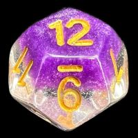 TDSO Snow Globe Violet Sunset D12 Dice