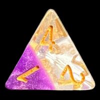TDSO Snow Globe Violet Sunset D4 Dice