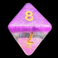 TDSO Snow Globe Violet Sunset D8 Dice