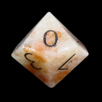 TDSO Gemstone Sunstone & Black D10 Dice