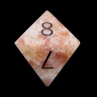 TDSO Gemstone Sunstone & Black D8 Dice