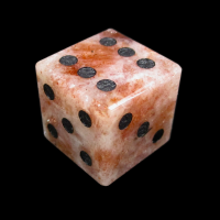 TDSO Gemstone Sunstone & Black D6 Spot Dice