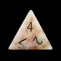 TDSO Gemstone Sunstone & Black D4 Dice
