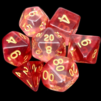 TDSO Supernova Red 7 Dice Polyset LTD EDITION
