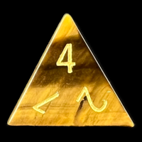 TDSO Gemstone Tiger Eye Gold & Gold D4 Dice
