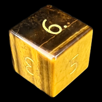 TDSO Gemstone Tiger Eye Gold & Gold D6 Dice
