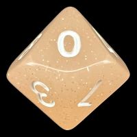 TDSO Translucent Glitter Peach D10 Dice