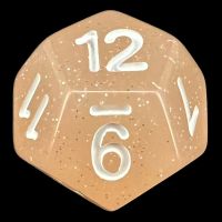 TDSO Translucent Glitter Peach D12 Dice