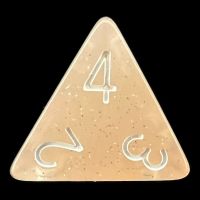 TDSO Translucent Glitter Peach D4 Dice