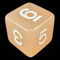 TDSO Translucent Glitter Peach D6 Dice
