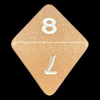 TDSO Translucent Glitter Peach D8 Dice