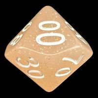 TDSO Translucent Glitter Peach Percentile Dice