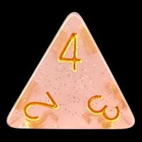 TDSO Translucent Glitter Pink D4 Dice