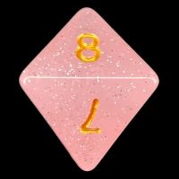 TDSO Translucent Glitter Pink D8 Dice