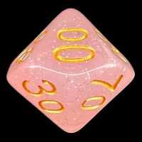 TDSO Translucent Glitter Pink Percentile Dice