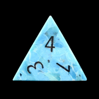 TDSO Turquoise Natural Stabilised with Engraved Numbers 16mm Precious Gem D4 Dice