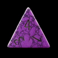 TDSO Turquoise Purple Synthetic with Engraved Numbers 16mm Precious Gem D4 Dice