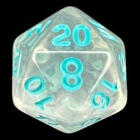 TDSO Winter Frost Turquoise D20 Dice