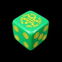 TDSO World Dice Day 2023 D6 Spot Dice - Opaque Green With Yellow