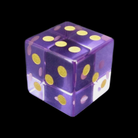 TDSO Zircon Glass Amethyst with Engraved Numbers 16mm Precious Gem D6 Spot Dice