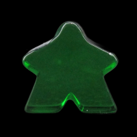 TDSO Zircon Glass Emerald Meeple T1